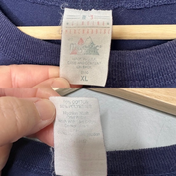 Vintage Majestic 80s Cleveland Indians MLB Genuine Merchandise Navy XL T-Shirt - Picture 5 of 6